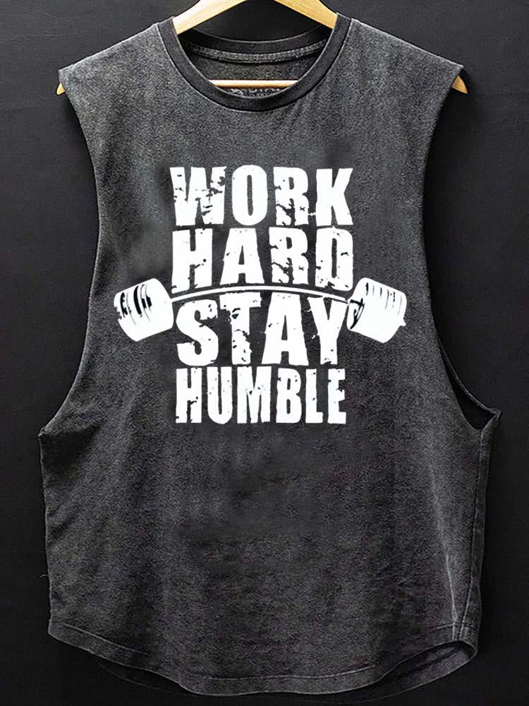 Ironpandafit Work Hard Stay Humble Scoop Bottom Cotton Tank For Sale