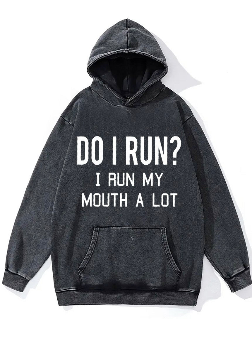 IronPandafit I Run My Mouth Washed Gym Hoodie For Sale