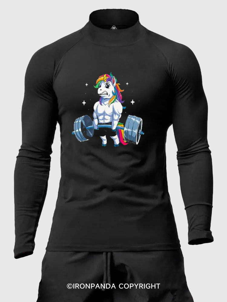 Weightlifting Unicorn Men's Fitted Mock