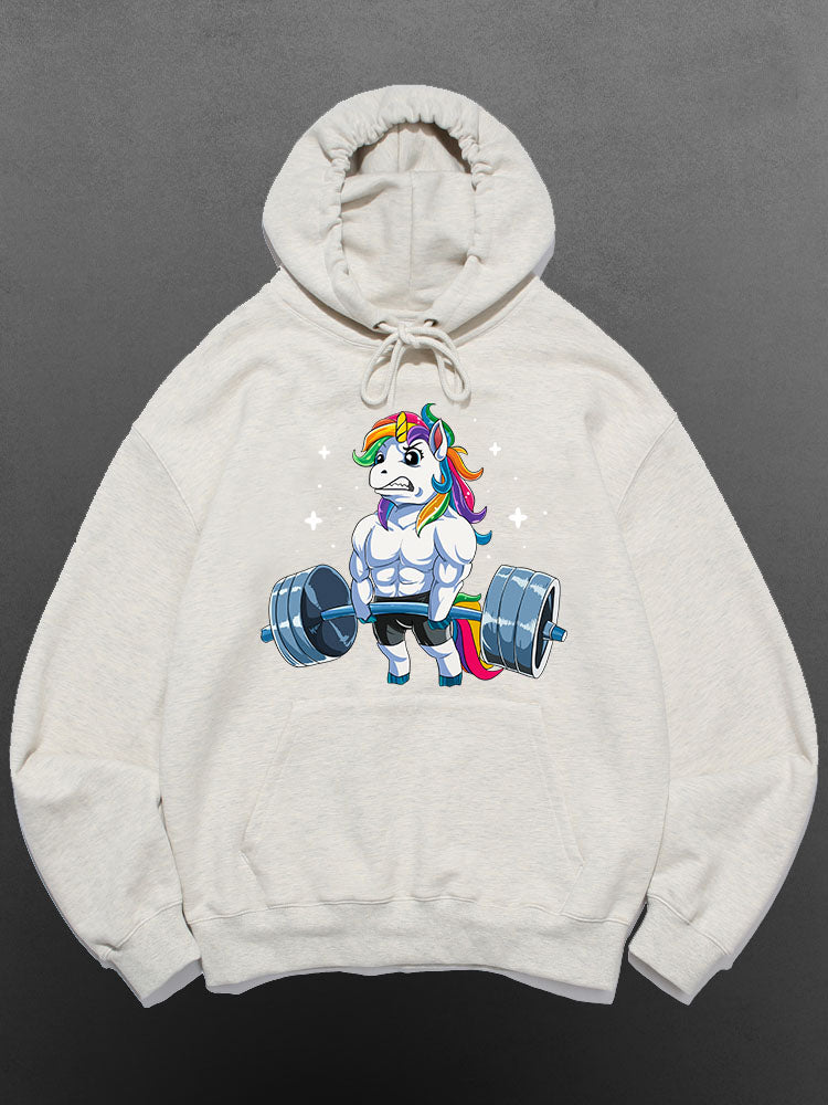 Weightlifting Unicorn Cotton Sports Hoodie