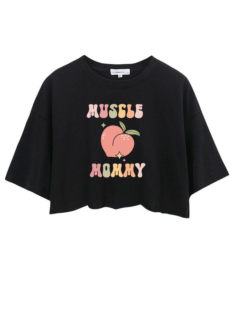 MUSCLE MOMMY PEACHY  CROP TOPS