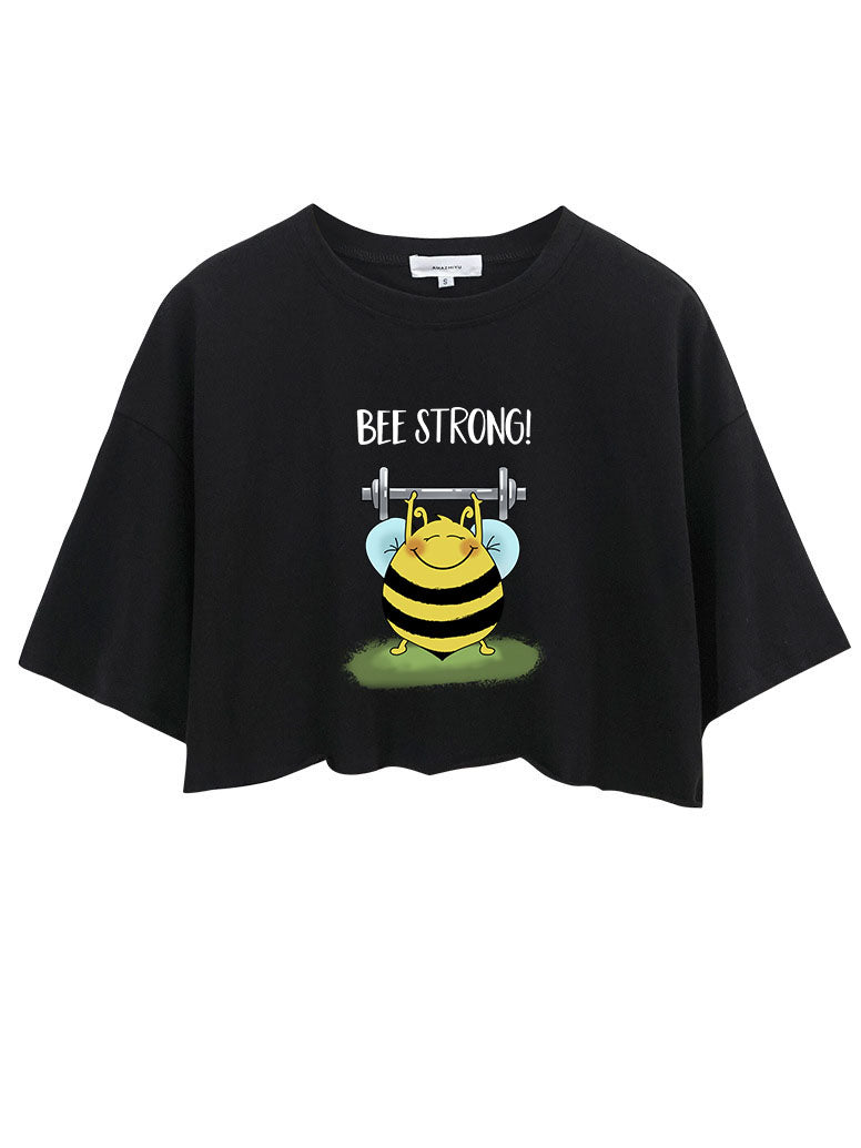 BEE STRONG CROP TOPS