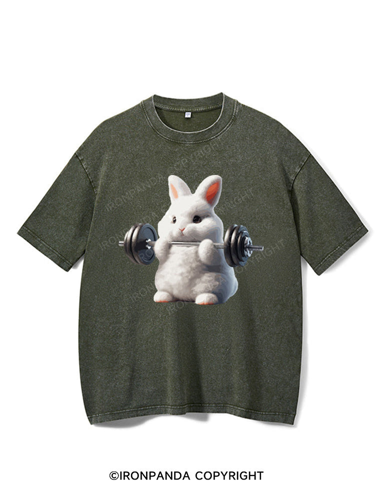 weightlifting rabbit Washed Gym Shirt