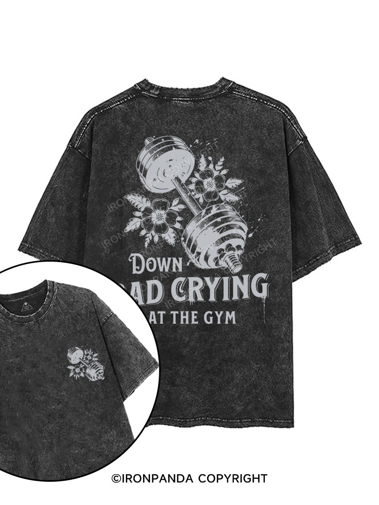 Down Bad Crying At The Gym printed Gym Shirt