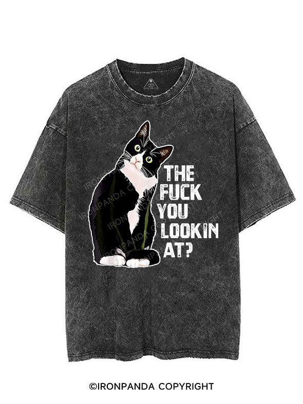 THE FUCK YOU LOOKIN AT? VINTAGE GYM SHIRT