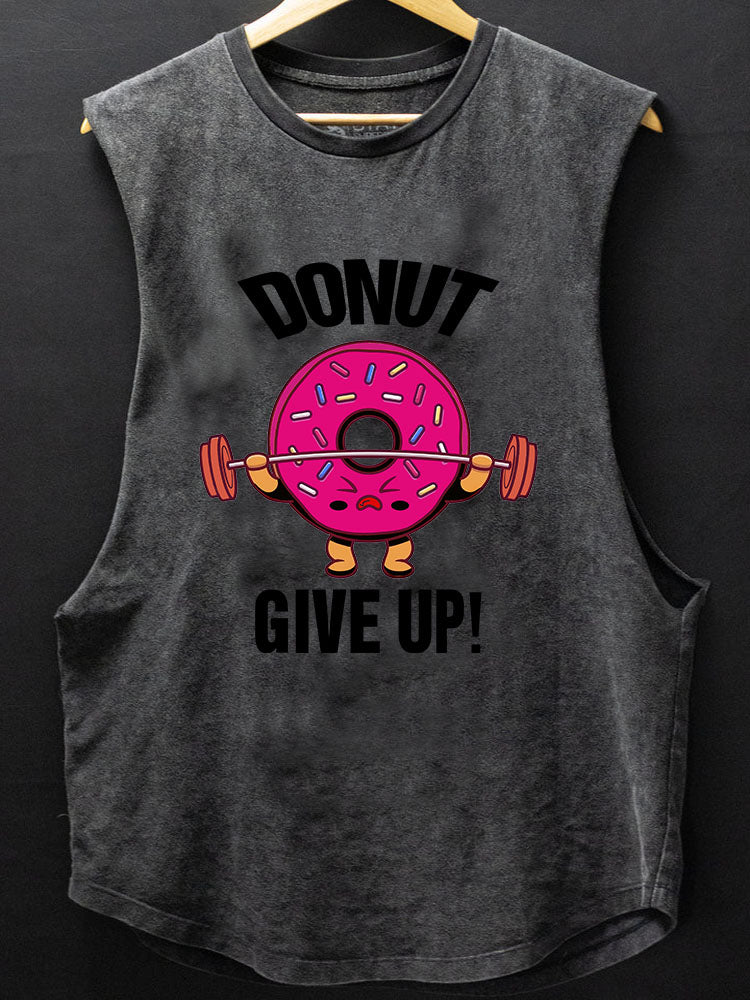 Donut Give UP  SCOOP BOTTOM COTTON TANK