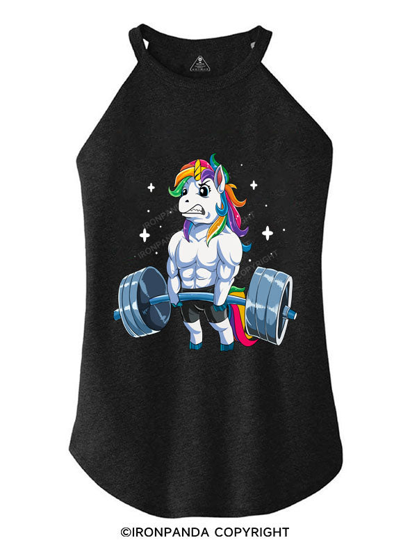 WEIGHTLIFTING UNICORN Tri Rocker Cotton Tank