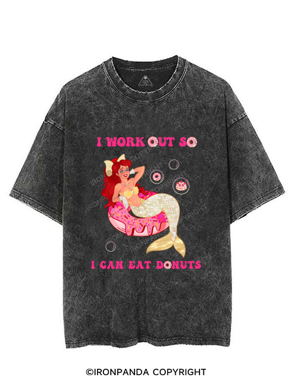 I WORK OUT SO I CAN EAT DONUT VINTAGE GYM SHIRT