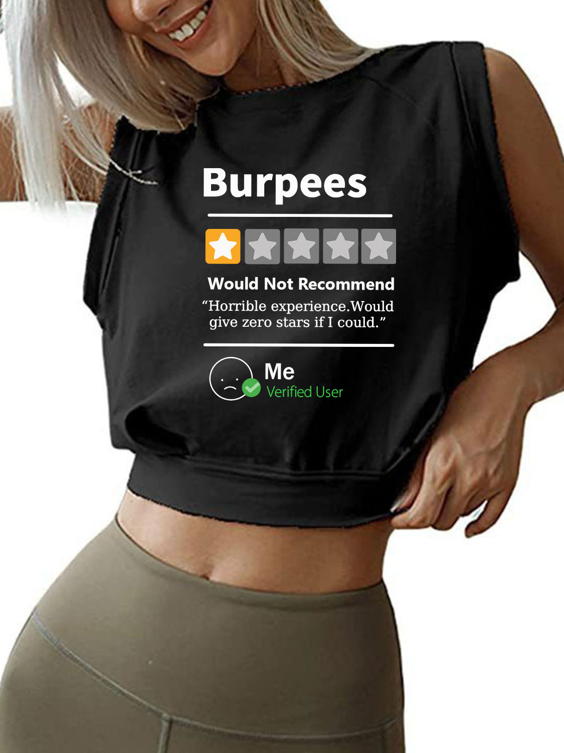 BURPEES REVIEWED Sleeveless Crop Tops