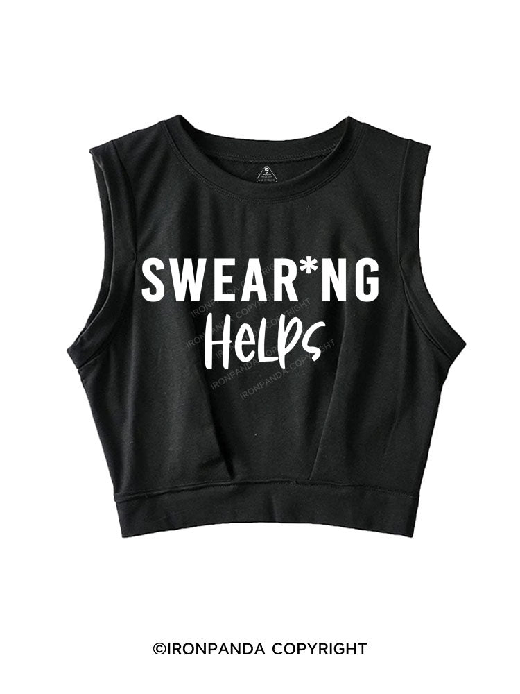 SWEAR*NG HELPS Sleeveless Crop Tops