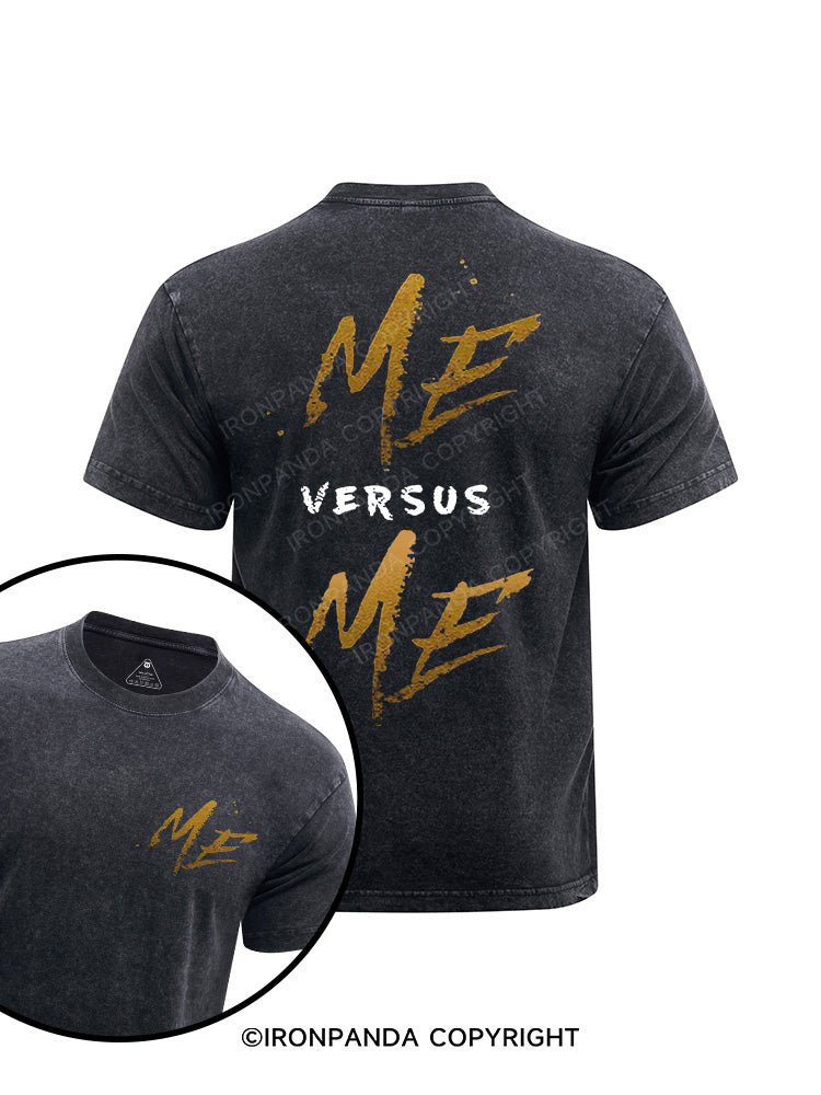 me vs me printed Washed Gym Shirt