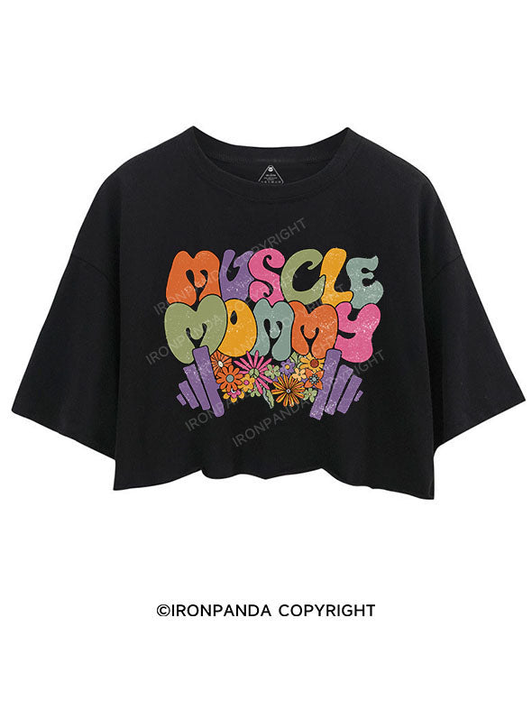 MUSCLE MOMMY CROP TOPS