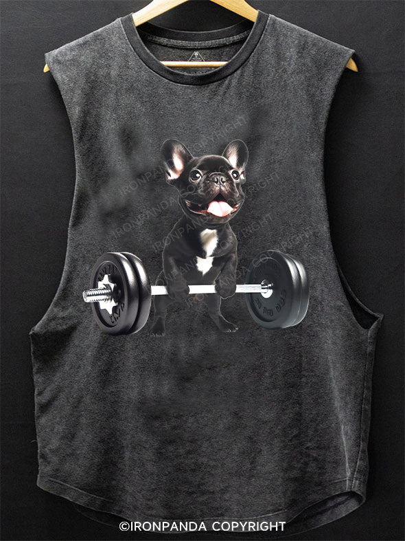 English Bulldog Weightlifting SCOOP BOTTOM COTTON TANK