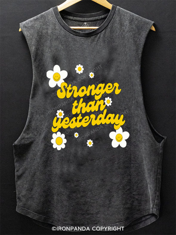 Stronger than Yesterday Scoop Bottom Cotton Tank