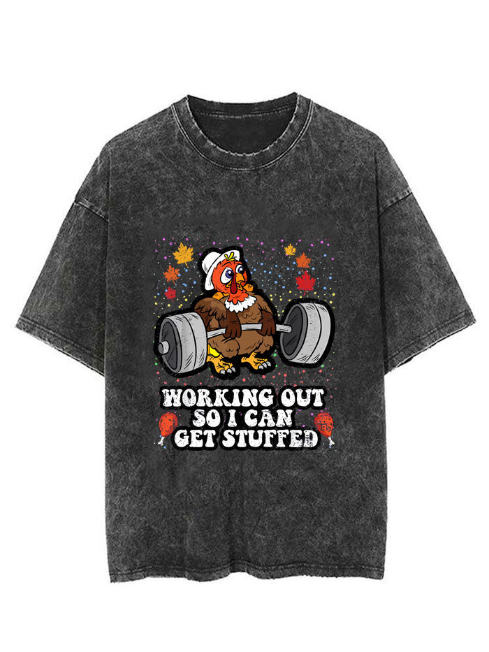 WORKING OUT SO I CAN GET STUFFED VINTAGE GYM SHIRT