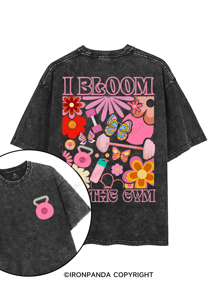 I BLOOM AT THG GYM printed Gym Shirt