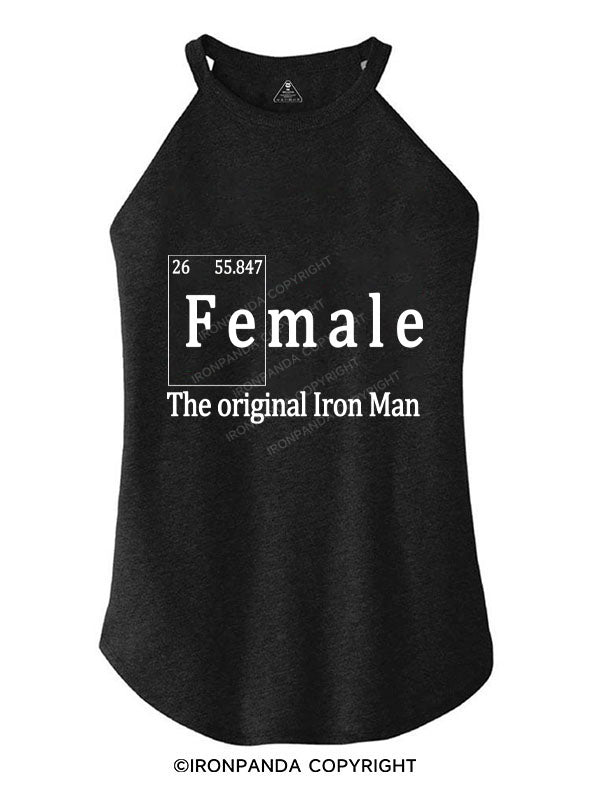 Female THE ORIGINAL IRON MAN TRI ROCKER COTTON TANK