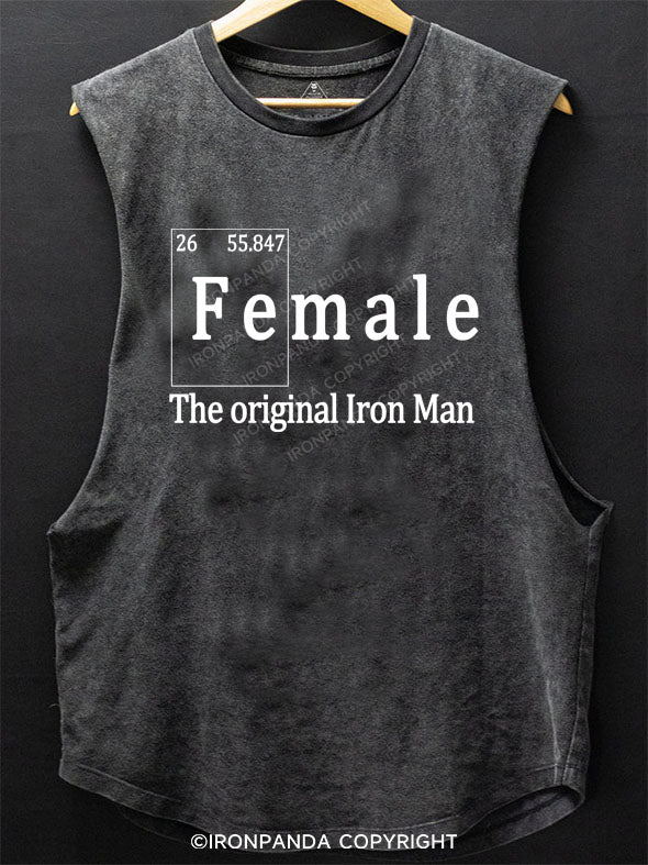 FEMALE THE ORIGINAL IRON MAN SCOOP BOTTOM COTTON TANK