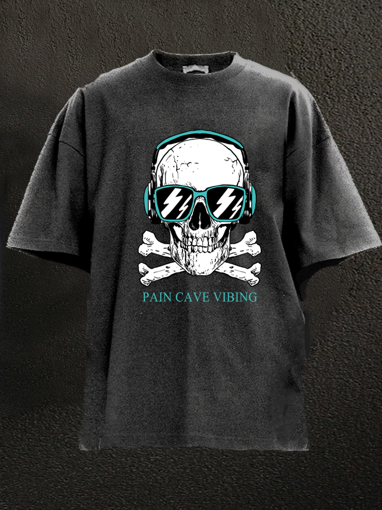 Pain cave vibing Washed Gym Shirt