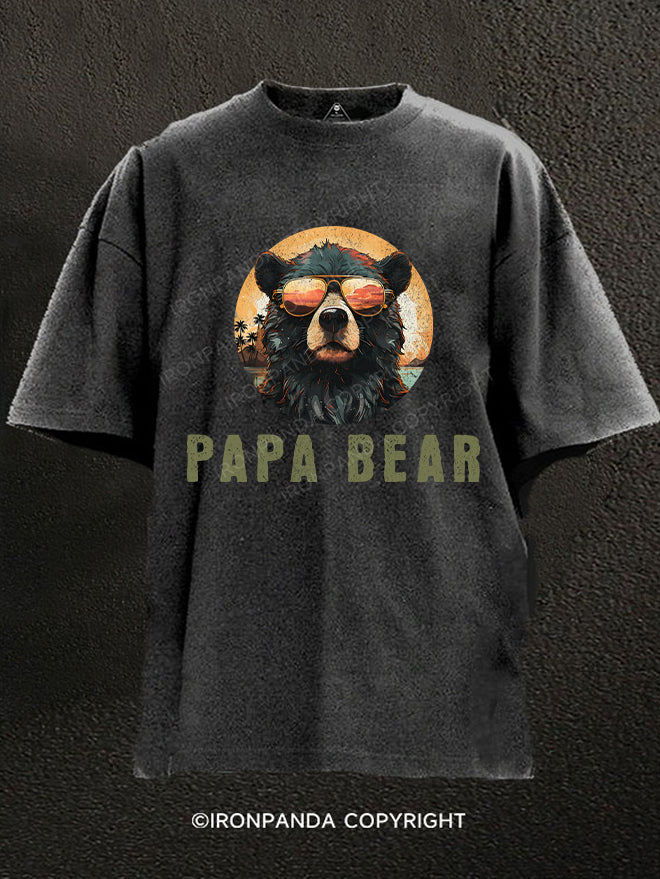 papa bear Washed Gym Shirt