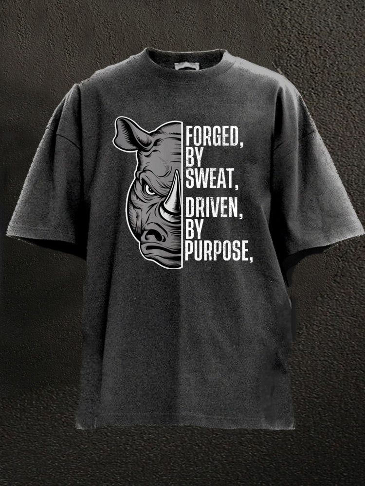 Forged By Sweat Driven By Purpose Washed Gym Shirt