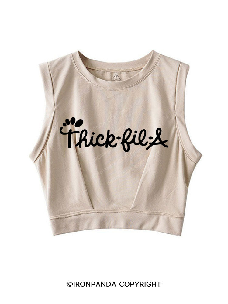 THICK-FIL-A SLEEVELESS CROP TOPS