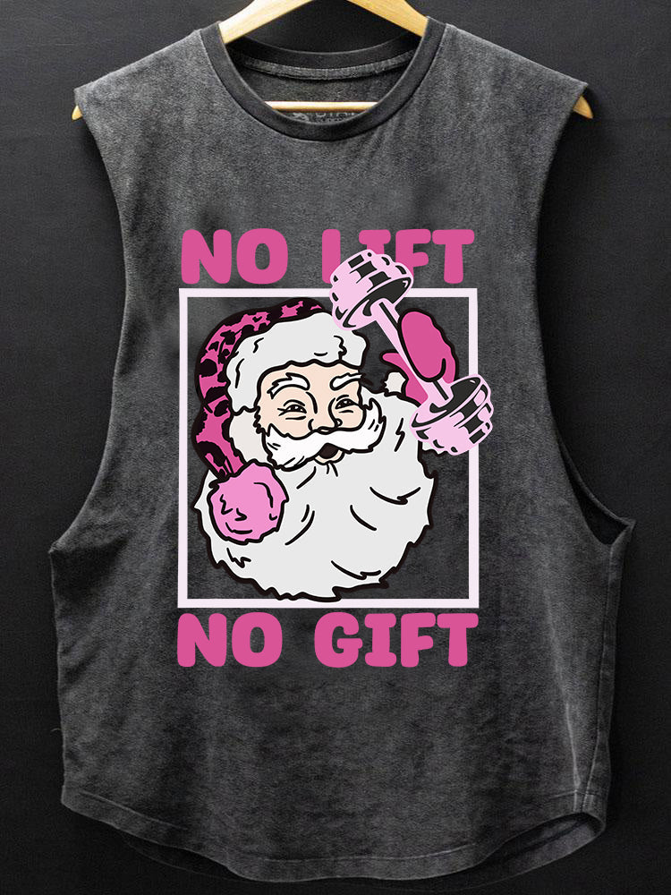 Xmas no lift no gift SCOOP BOTTOM COTTON TANK