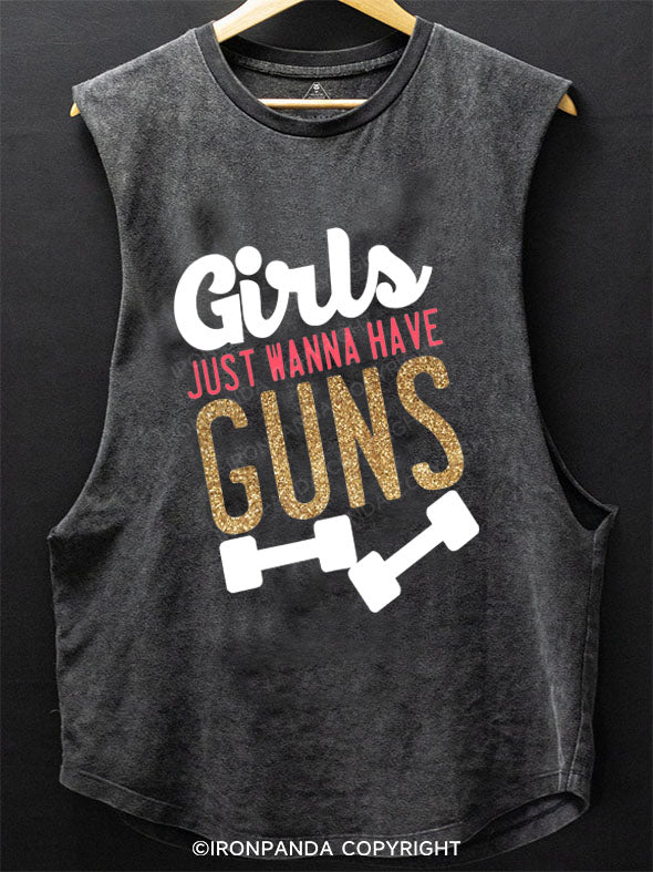 Girls Just Wanna Have Guns Scoop Bottom Cotton Tank