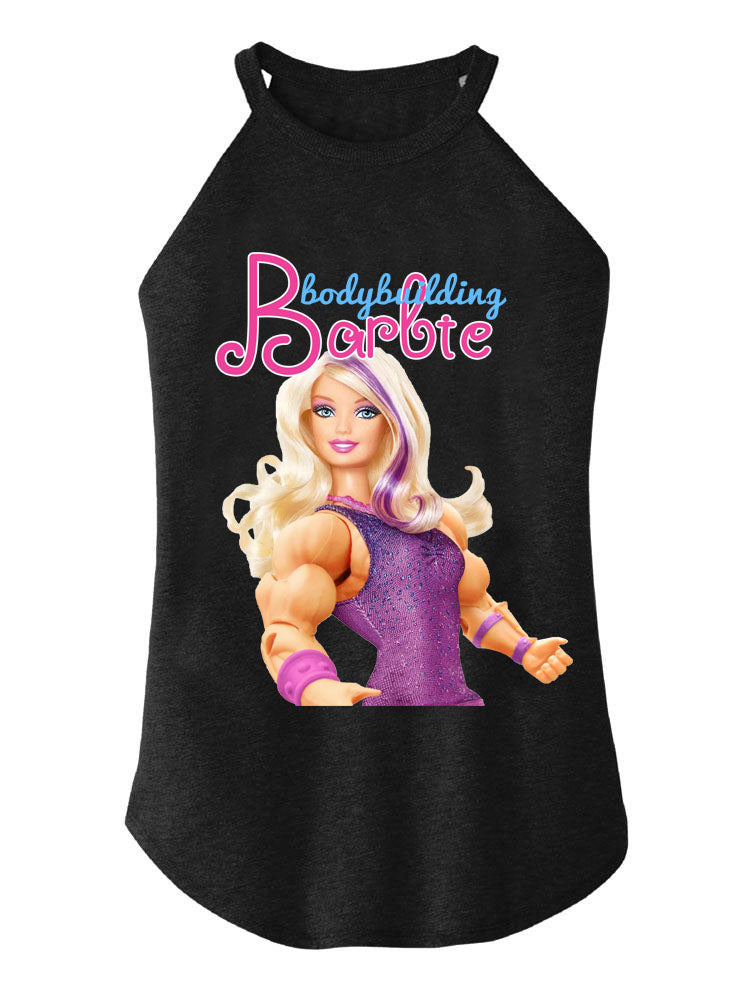 BODYBUILDING BARBIE Tri Rocker Cotton Tank