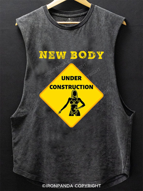 New Body Under Construction Scoop Bottom Cotton Tank