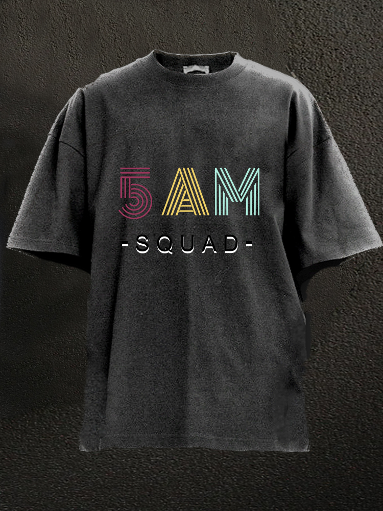 5 AM SQUAD WASHED GYM SHIRT