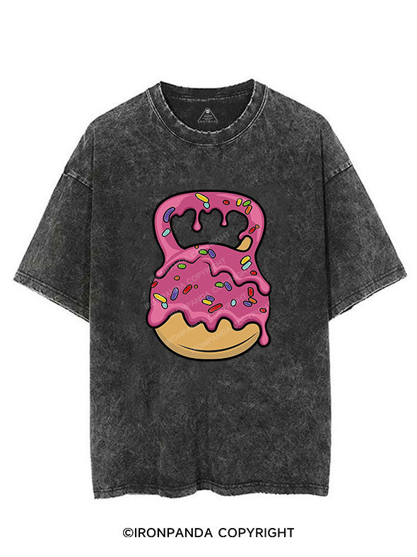 Delicious Donut Kettlebell Vintage Gym Shirt