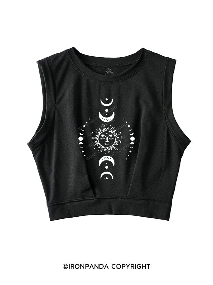 YOGA MOON Sleeveless Crop Tops