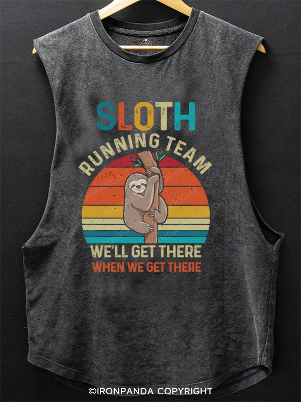 Sloth Running Team Scoop Bottom Cotton Tank