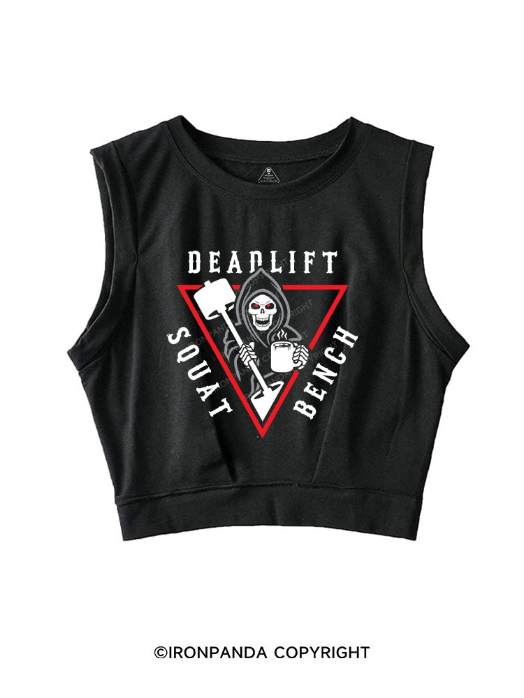 DEADLIFT BENCH SQUAT Sleeveless Crop Tops