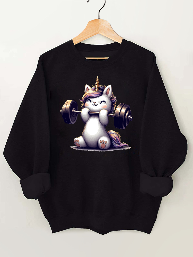 Ironpanda Lift Heavy Unicorn Gym Sweatshirt