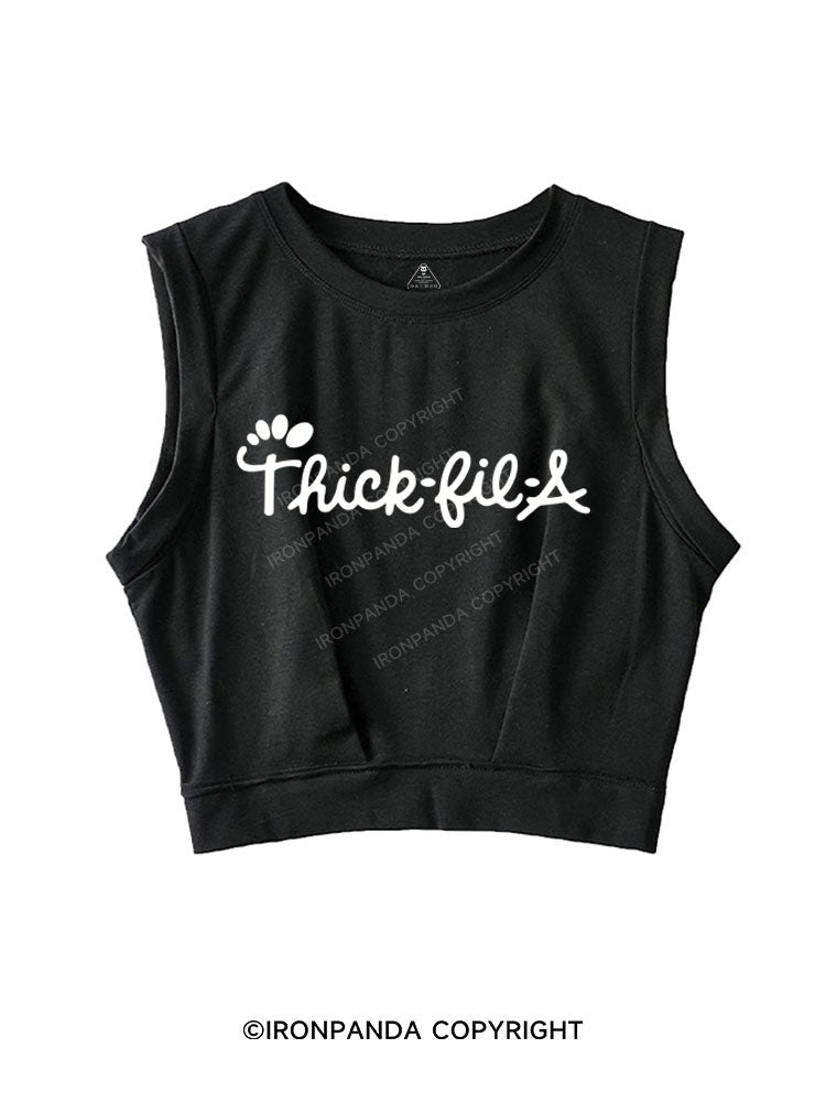 THICK-FIL-A SLEEVELESS CROP TOPS