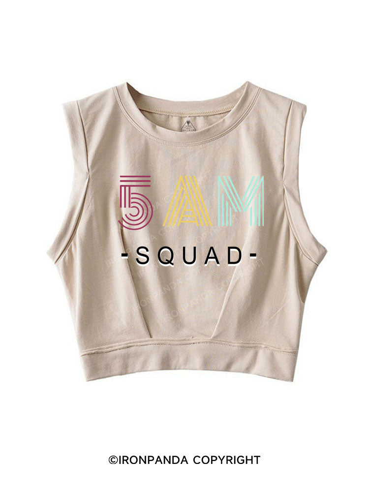 5AM squad Sleeveless Crop Tops