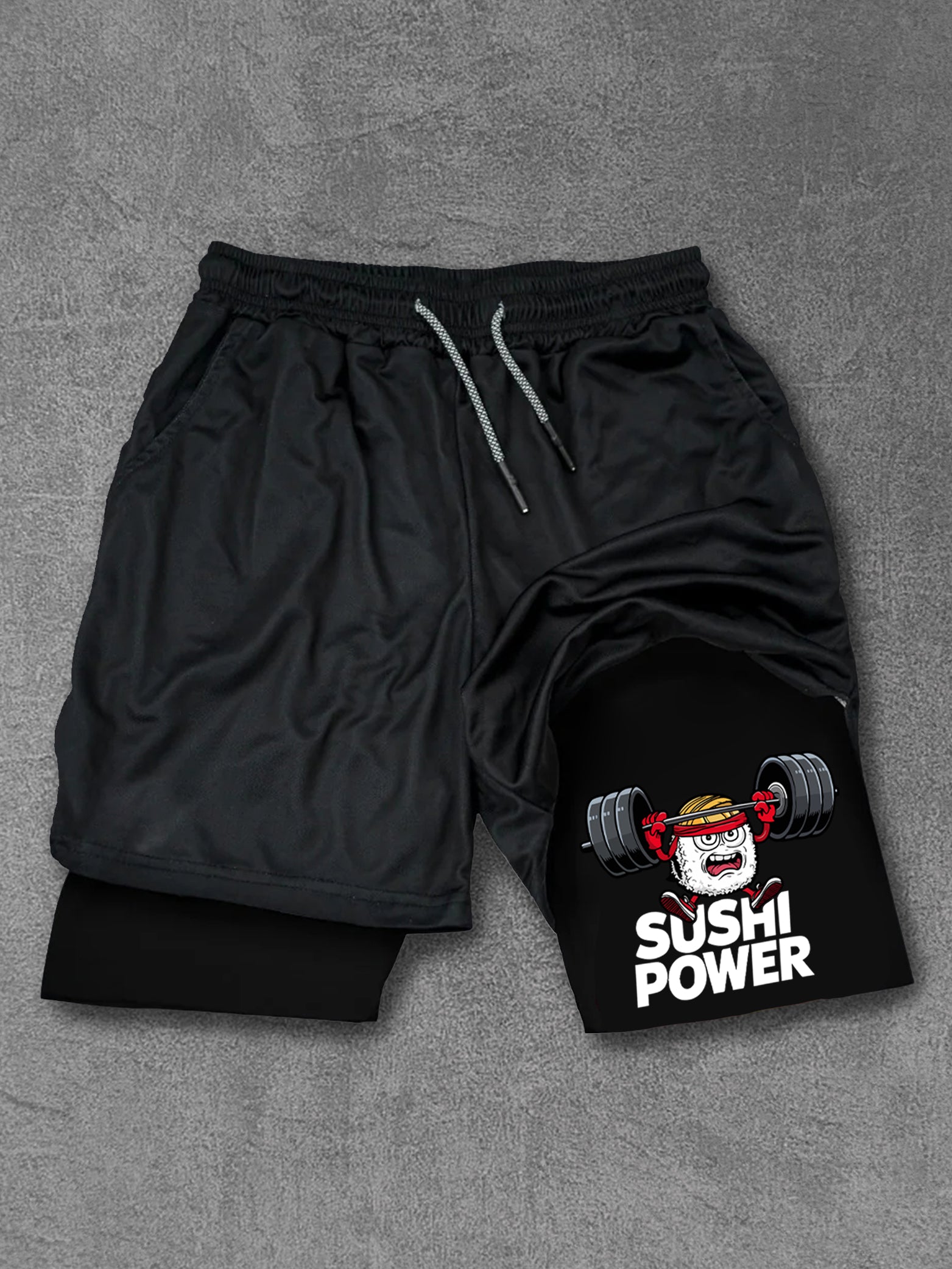 Sushi Power Weightlifting Roll Performance Training Shorts