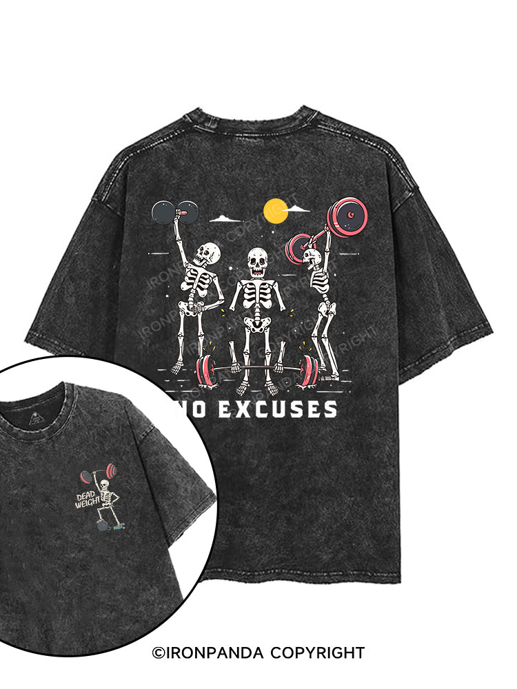 No Excuse printed Gym Shirt