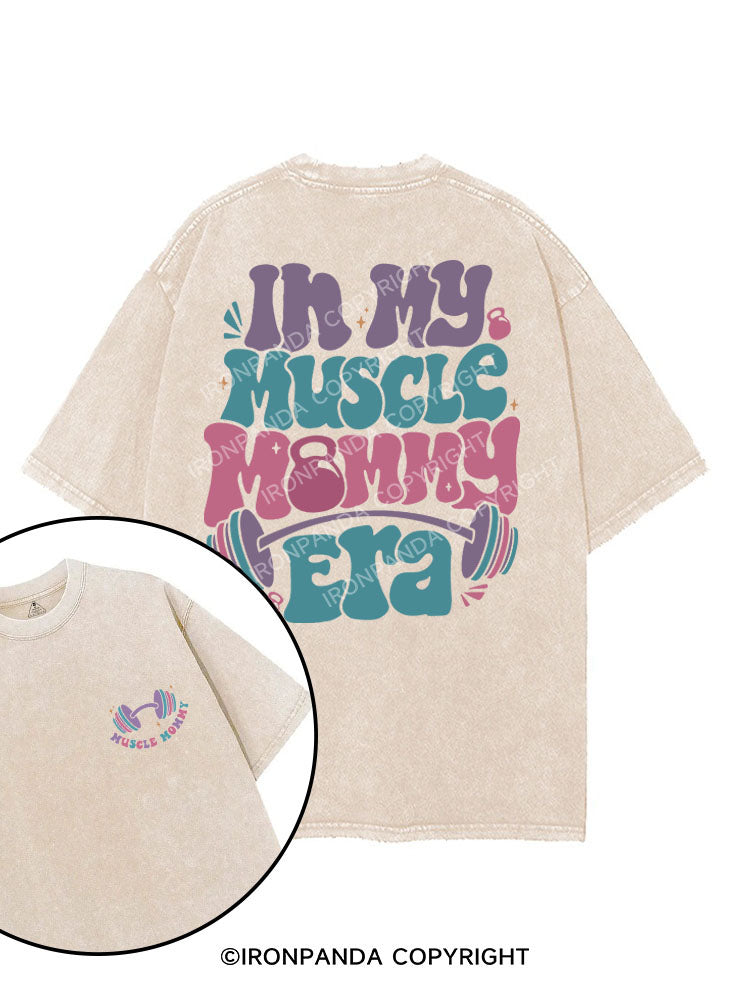 In My Muscle Mommy Era printed Gym Shirt