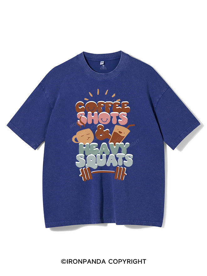 Coffee Shots and Heavy Squats Vintage Gym Shirt