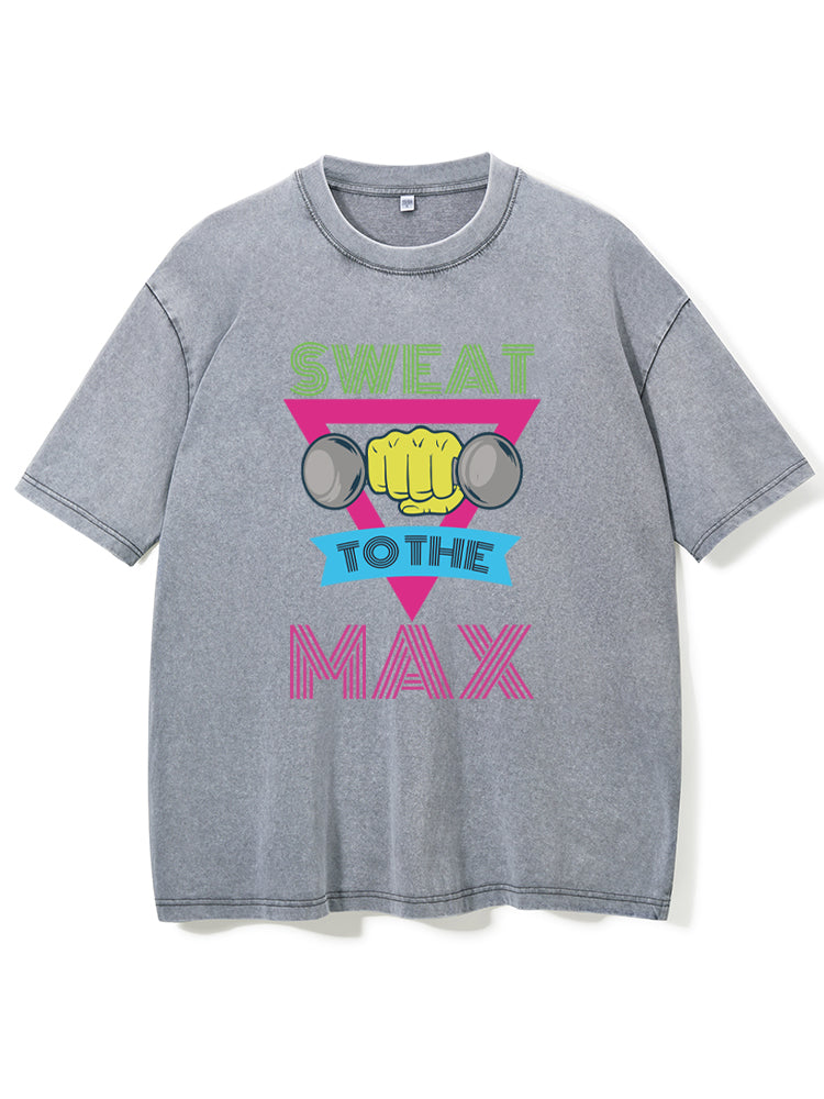 Sweat To The Max Men Washed Gym Shirt