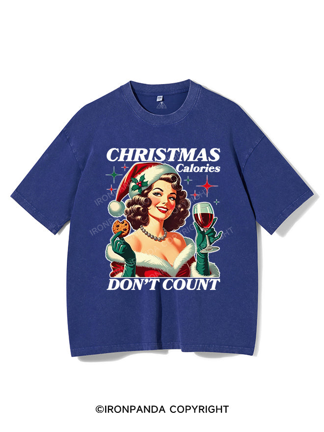 CHRISTMAS CALORIES DON'T COUNT VINTAGE GYM SHIRT