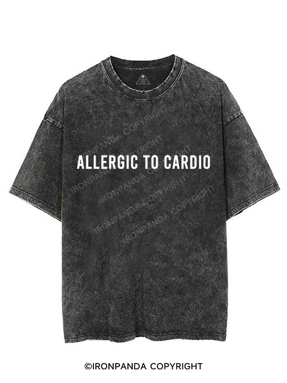 ALLERGIC TO CARDIO VINTAGE GYM SHIRT