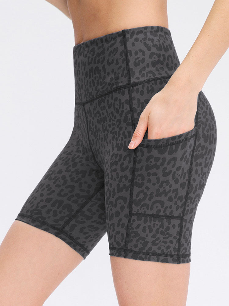 Pocket Stretch Quick-dry Dark Gray Yoga Shorts