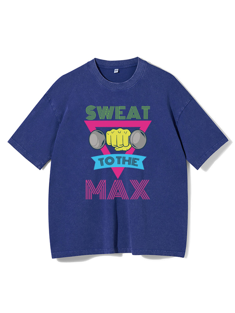 Sweat To The Max Men Washed Gym Shirt