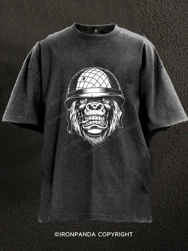 Military Gorilla Washed Gym Shirt