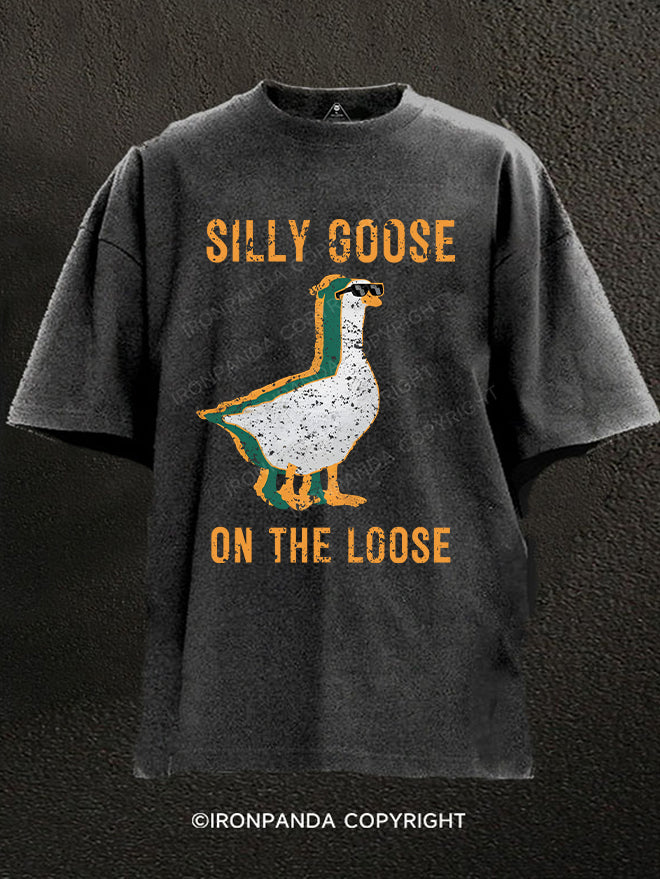 Silly Goose on the loose Washed Gym Shirt