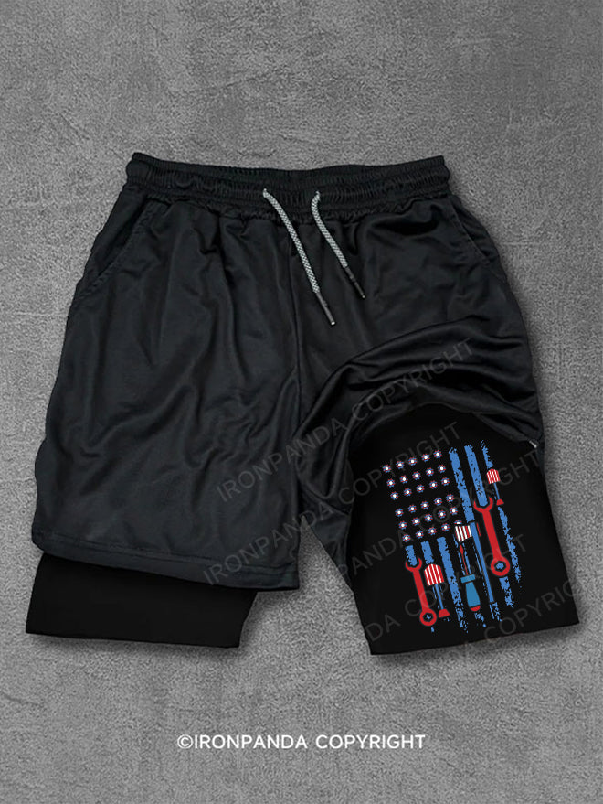 Making America Great Using Tools on labor day Performance Training Shorts